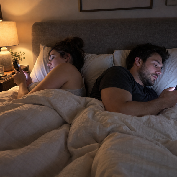 Scrolling in bed