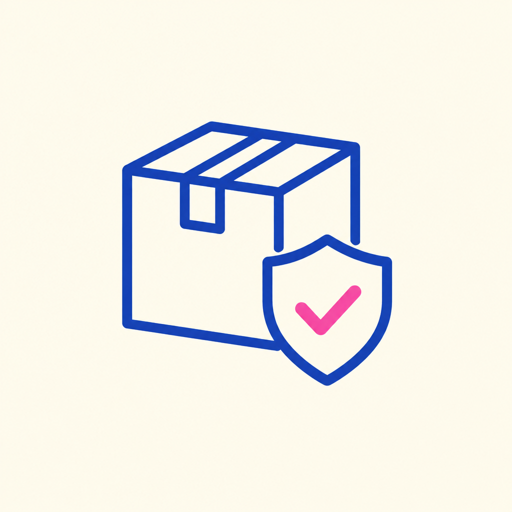 Shipping protection parcel and shield illustration