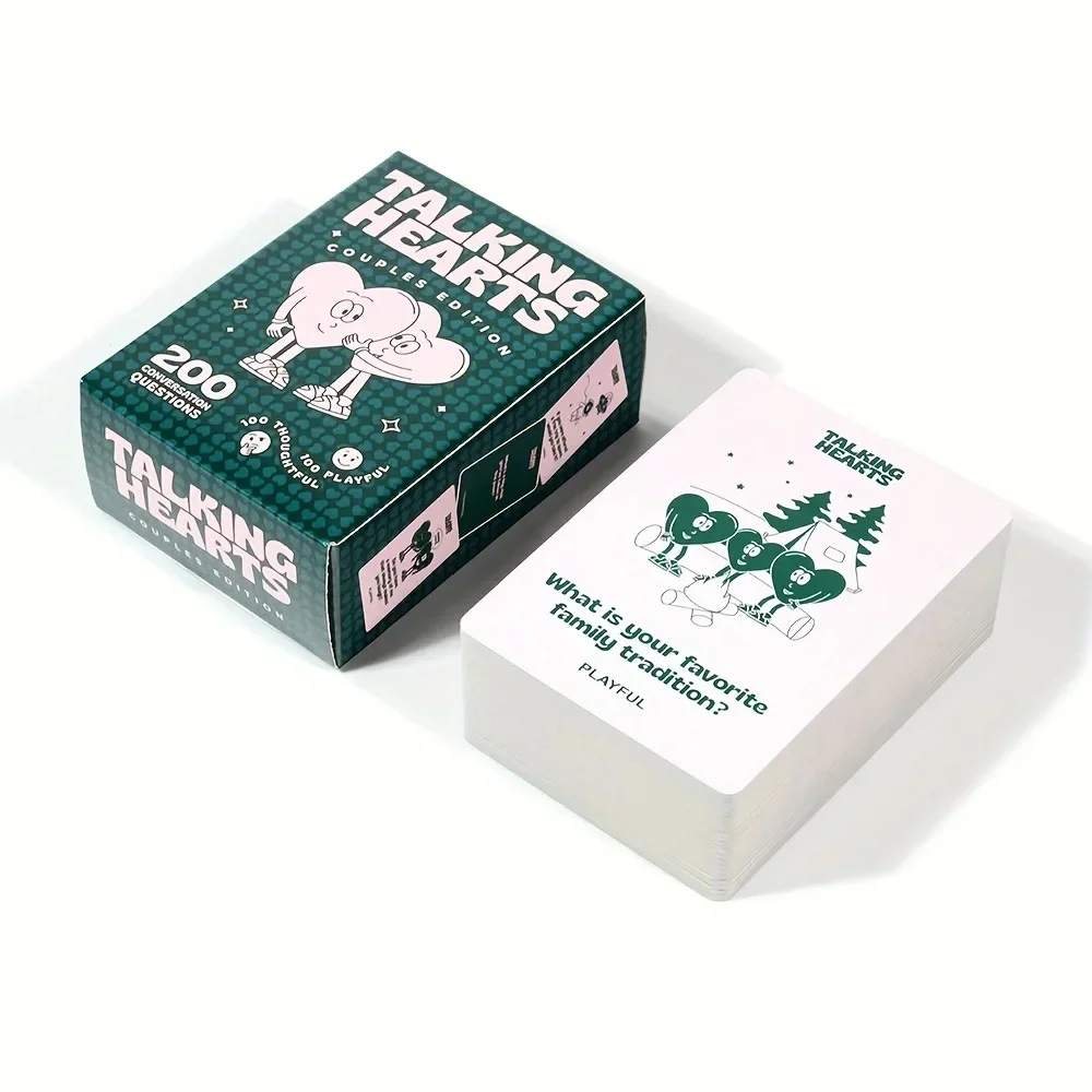 Couples conversation card deck box with cards