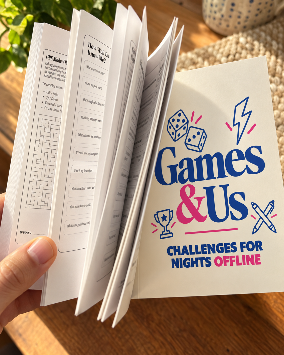 Pages of challenges, points and winners